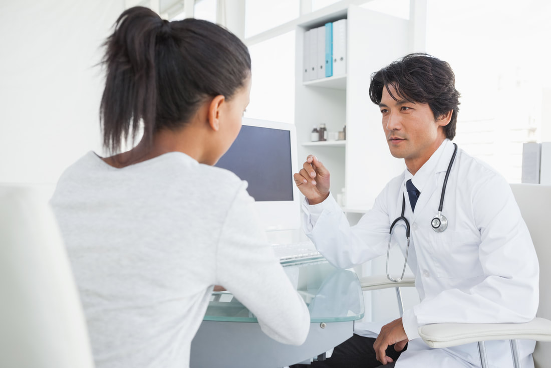 a girl consults to the doctor